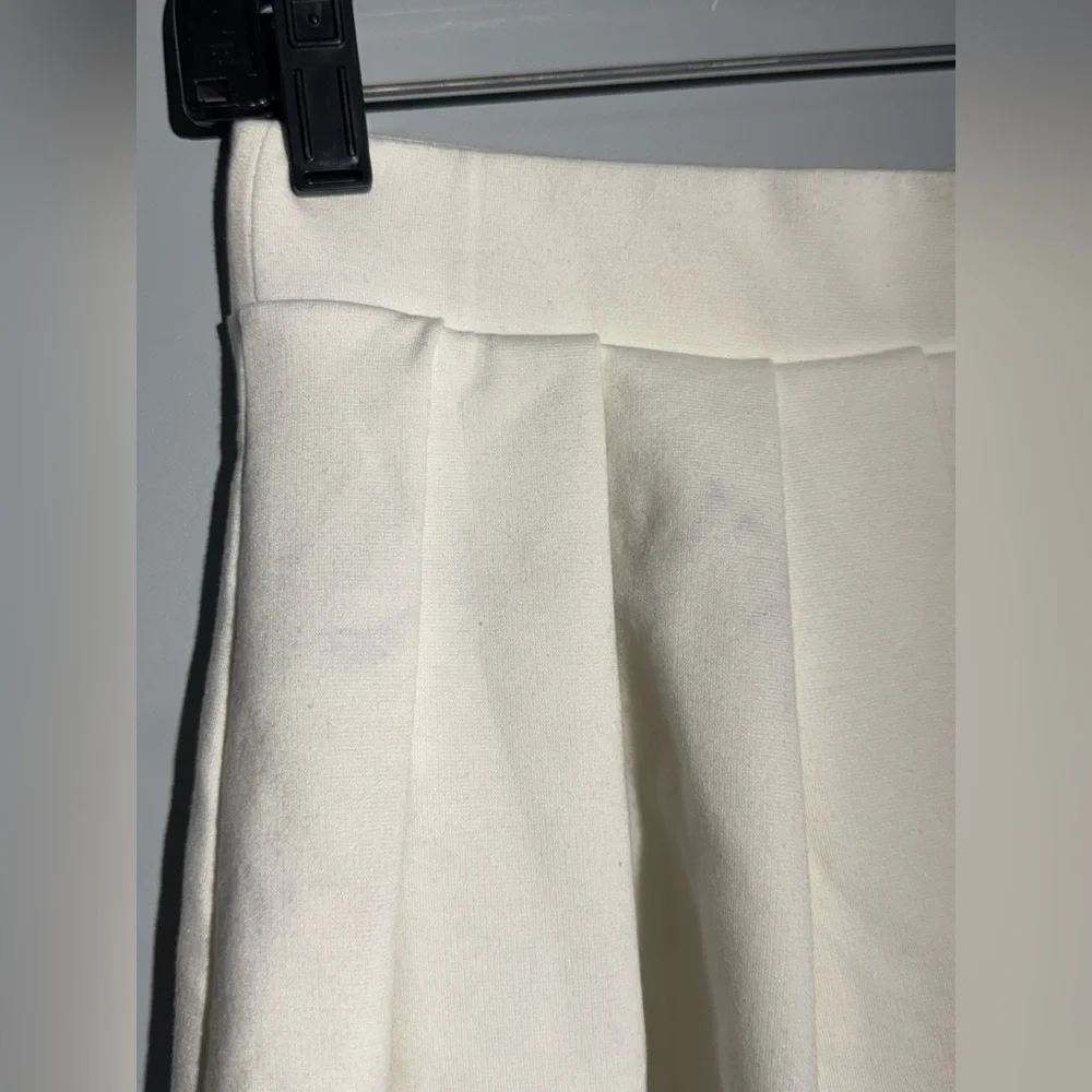 Wild Fable White Skater Skirt with‎ Black Stripes